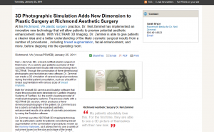 Dr. Neil Zemmel Richmond, VA Plastic Surgeon plastic surgery richmond virginia VA medical website design